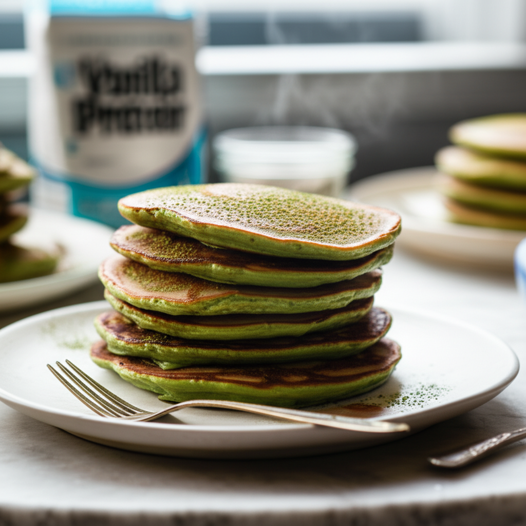 Matcha Protein Pancakes