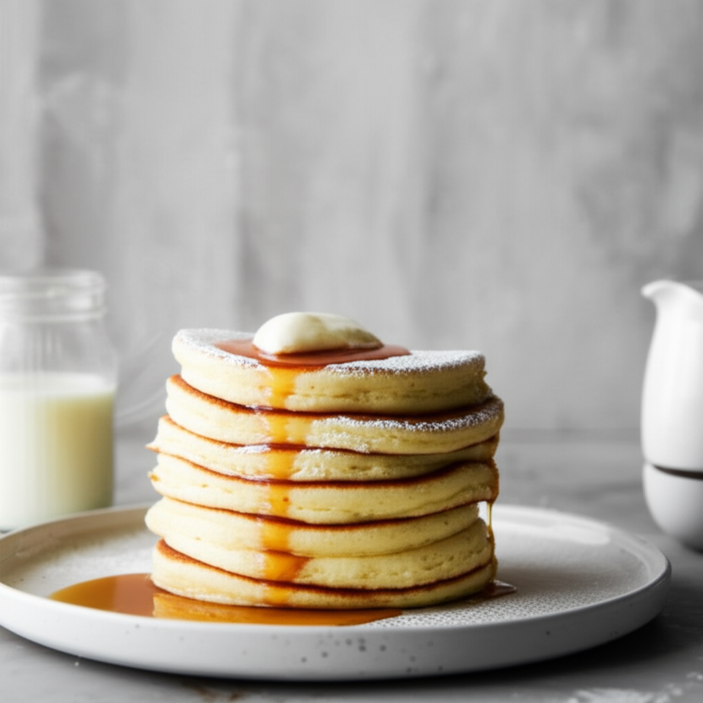 Japanese Fluffy Pancakes #JapanesePancakes #FluffyPancakes #Jiggly